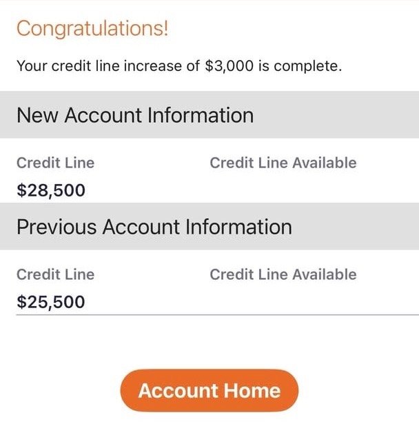 Credit limit increase approval 5 of 11
