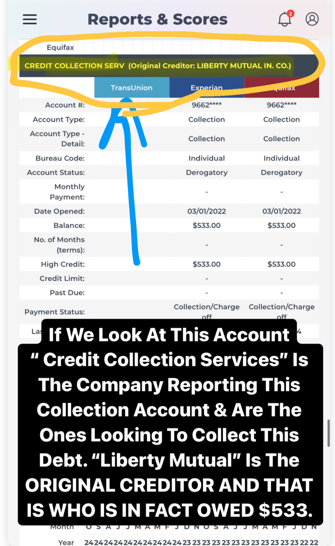 Collection Agency vs Original Creditor