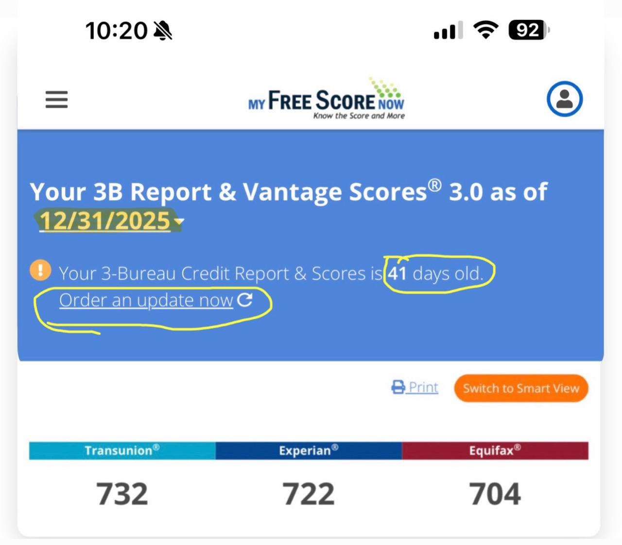 MFSN Credit Monitoring - Order New Update